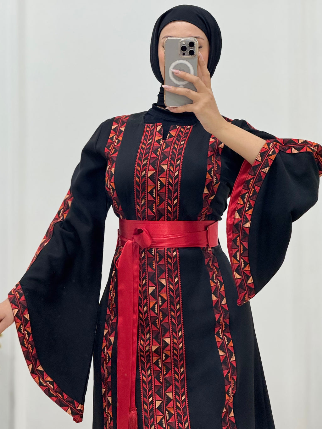 New Black & Red Thoub